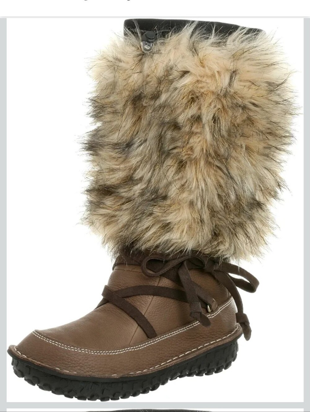 Sorel Ahnah Fur Snow Boots Mid-Calf Size 8